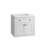 James Martin Vanities Chicago 30" Free Standing or Wall Mounted Single Basin Poplar Wood Vanity Set with 3 cm Arctic Fall Solid Surface Vanity Top and Rectangular Sink