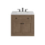 James Martin Vanities Chicago 30" Free Standing or Wall Mounted Single Basin Poplar Wood Vanity Set with 3 cm Arctic Fall Solid Surface Vanity Top and Rectangular Sink