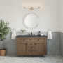 James Martin Vanities Chicago 48" Free Standing or Wall Mounted Single Basin Poplar Wood Vanity Set with 3 cm Charcoal Soapstone Quartz Vanity Top and Rectangular Sink