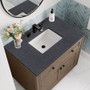 James Martin Vanities Chicago 36" Free Standing or Wall Mounted Single Basin Poplar Wood Vanity Set with 3 cm Charcoal Soapstone Quartz Vanity Top and Rectangular Sink