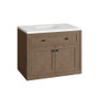 James Martin Vanities Chicago 36" Free Standing Single Basin Vanity Set with Wood Cabinet and 3cm Quartz Vanity Top