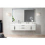 James Martin Vanities Columbia 72" Wall Mounted Double Vanity Set - Brushed Nickel