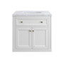 James Martin Vanities Chicago 30" Free Standing Single Basin Vanity Set with Marble Top and Rectangular Sink
