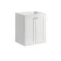 James Martin Vanities Chianti 24" Wall Mounted Single Basin Vanity Set with Stone Composite Top and Rectangular Sink