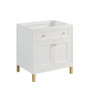 James Martin Vanities Chicago 30" Free Standing Single Basin Vanity Set with Solid Surface Top and Rectangular Sink