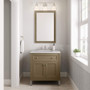 James Martin Vanities Chicago 30" Free Standing Single Basin Vanity Set with Solid Surface Top and Rectangular Sink