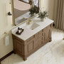 James Martin Vanities Brookfield 60" Free Standing Single Basin Vanity Set with Quartz Top and Rectangular Sink