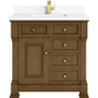 James Martin Vanities Brookfield 36" Free Standing Single Basin Vanity Set with Quartz Top and Rectangular Sink
