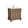 James Martin Vanities Brookfield 36" Free Standing Single Basin Vanity Set with Quartz Top and Rectangular Sink