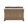 James Martin Vanities Brookfield 60" Free Standing Double Basin Vanity Set with Solid Surface Top and Rectangular Sinks
