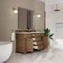 James Martin Vanities Brookfield 60" Free Standing Double Basin Vanity Set with Quartz Top and Rectangular Sinks - 547-V60D-3LDL