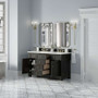 James Martin Vanities Brookfield 60" Free Standing Double Basin Vanity Set with Quartz Top and Rectangular Sinks - 547-V60D-3LDL