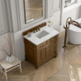 James Martin Vanities Brookfield 36" Free Standing Single Basin Vanity Set with Solid Surface Top and Rectangular Sink