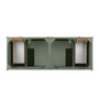 James Martin Vanities Chicago 60" Free Standing Double Basin Vanity Set with Solid Surface Top and Rectangular Sinks
