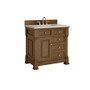 James Martin Vanities Brookfield 36" Free Standing Single Basin Vanity Set with Quartz Top and Rectangular Sink - 547-V36-3VSL
