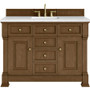 James Martin Vanities Brookfield 48" Free Standing Single Basin Vanity Set with Solid Surface Top and Rectangular Sink