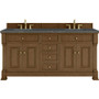 James Martin Vanities Brookfield 72" Free Standing Double Basin Vanity Set with Quartz Top and Rectangular Sinks - 547-V72-3PBL