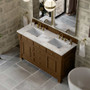 James Martin Vanities Brookfield 60" Free Standing Double Basin Vanity Set with Marble Top and Rectangular Sinks