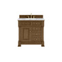James Martin Vanities Brookfield 36" Free Standing Single Basin Vanity Set with Marble Top and Rectangular Sink