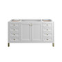 James Martin Vanities Chicago 60" Free Standing Single Basin Vanity Set with Quartz Top and Rectangular Sink - 503-V60S-3CSP
