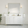 James Martin Vanities Chicago 60" Free Standing Single Basin Vanity Set with Quartz Top and Rectangular Sink - 503-V60S-3WZ