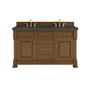James Martin Vanities Brookfield 60" Free Standing Double Basin Vanity Set with Quartz Top and Rectangular Sinks - 547-V60D-3CSP