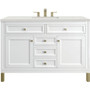 James Martin Vanities Chicago 48" Free Standing Single Basin Vanity Set with Quartz Top and Rectangular Sink - 503-V48-3LDL