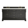 James Martin Vanities Brookfield 72" Free Standing Double Basin Vanity Set with Quartz Top and Rectangular Sinks - 547-V72-3LDL