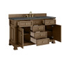 James Martin Vanities Brookfield 60" Free Standing Single Basin Vanity Set with Quartz Top and Rectangular Sink - 547-V60S-3PBL