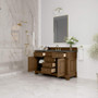 James Martin Vanities Brookfield 60" Free Standing Single Basin Vanity Set with Quartz Top and Rectangular Sink - 547-V60S-3PBL