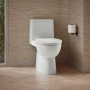 Kohler Reach® One-piece Compact Elongated Toilet With Skirted Trapway, 1.28 gpf - White Right