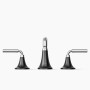 Kohler Tone™ Widespread Bathroom Sink Faucet, 1.2 Gpm - Polished Chrome with Matte Black