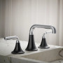 Kohler Tone™ Widespread Bathroom Sink Faucet, 1.2 Gpm - Polished Chrome with Matte Black