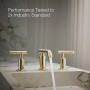 Kohler Purist® Widespread Bathroom Sink Faucet With Lever Handles, 1.2 Gpm - Vibrant French Gold