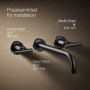 Kohler Purist® Wall-mount Bathroom Sink Faucet Trim With Lever Handles, 1.2 Gpm - Vibrant Brushed Graphite