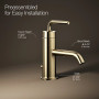 Kohler Purist® Single-handle Bathroom Sink Faucet With Straight Lever Handle, 1.2 Gpm - Vibrant French Gold