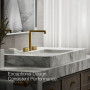 Kohler Components® Oyl Bathroom Sink Faucet Handles - Vibrant Brushed Moderne Brass