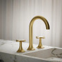 Kohler Occasion® Cross Bathroom Sink Faucet Handles - Vibrant Brushed Moderne Brass