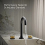 Kohler Occasion® Knob Bathroom Sink Faucet Handles - Matte Black with Brushed Moderne Brass