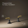 Kohler Occasion® Lever Bathroom Sink Faucet Handles - Matte Black with Brushed Moderne Brass