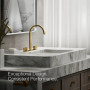 Kohler Components® Bathroom Sink Faucet Spout With Ribbon Design, 1.2 Gpm, Vibrant Brushed Moderne Brass