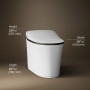 Kohler Eir® One-piece Elongated Smart Toilet, Dual-flush - Matte Black/White One Piece Smart Toilet