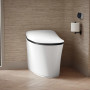 Kohler Eir® One-piece Elongated Smart Toilet, Dual-flush - Matte Black/White One Piece Smart Toilet