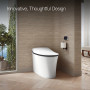 Kohler Eir® One-piece Elongated Smart Toilet, Dual-flush - Matte Black/White One Piece Smart Toilet