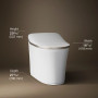 Kohler Eir® One-piece Elongated Smart Toilet, Dual-flush - White with Brushed Nickel
