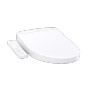 TOTO Washlet S2 elongated bidet seat in a brilliant cotton white finish
