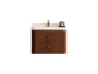 Royal Flora 30 inch  Wall Mounted Bathroom Vanity Teak