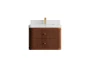Royal Flora 30 inch  Wall Mounted Bathroom Vanity Teak
