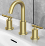 Royal Sky series modern widespread bathroom faucet in brushed gold