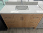 Royal Rodeo 60 inch Natural Oak  Bathroom Vanity, With Quartz Countertop